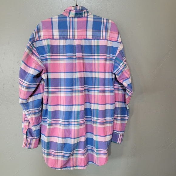Vintage Wrangler Plaid Breast Cancer Shirt - Picture 2 of 9